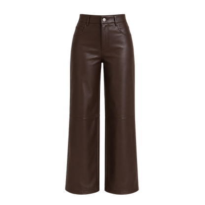 Pantalón Efecto Cuero Julia | Pierna Ancha