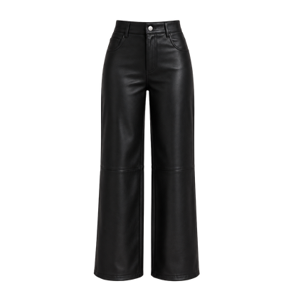 Pantalón Efecto Cuero Julia | Pierna Ancha